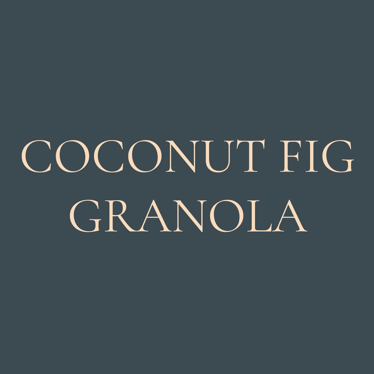 Coconut Fig Granola